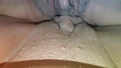 Ebony clit on clit cum