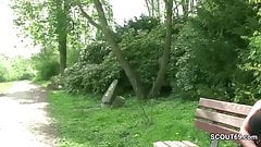 Two German Lesbian Teen Caught Licking in Public