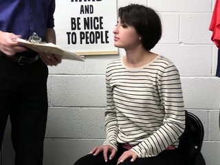 Thief crying when the officer fucked her